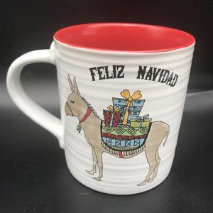 Feliz Navidad Coffee Mug Spectrum Designz 18oz Christmas Cup Donkey Burrow